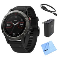 Garmin Fenix 5 Multisport 47mm Gps Watch W/ Black Band + Accessories Bundle on sale Garmin Fenix 5 Multisport 47mm Gps Watch W/ Black Band + Accessories Bundle on sale