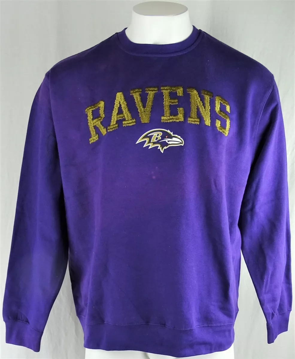 Baltimore Ravens NFL Team Apparel Menu0026#039;s Crewneck Sweatshirt | eBay