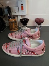 Philippe Modelo Rosa Cigüeña Cuero Zapatillas EU 42 UK 9