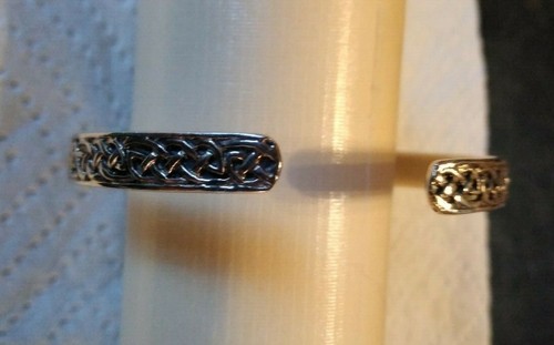 Bracciale argento sterling 925 treccia celtica 7,5" x 5/16" peso 27,2 gr usato in ottime condizioni - Foto 3 di 5