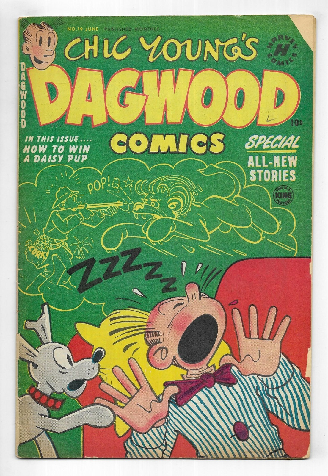 Chic Young's DAGWOOD COMICS 19 GOLDEN AGE HARVEY COMIC BOOK Blondie