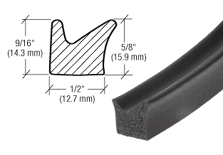 CRL AV4744 Various GM Cars Door Flange Weatherstrip Black - Picture 2 of 4