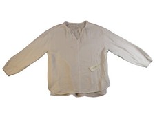 Haven Well Within Blouse Top Women White XL Long Sleeve Pullover Shirt Organic