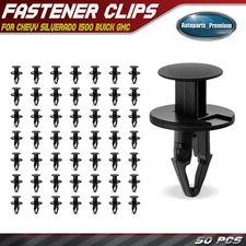 50Pcs 10.5mm Nylon Clips Push-Type with Closed End Fastener for Chevy Buick GMC