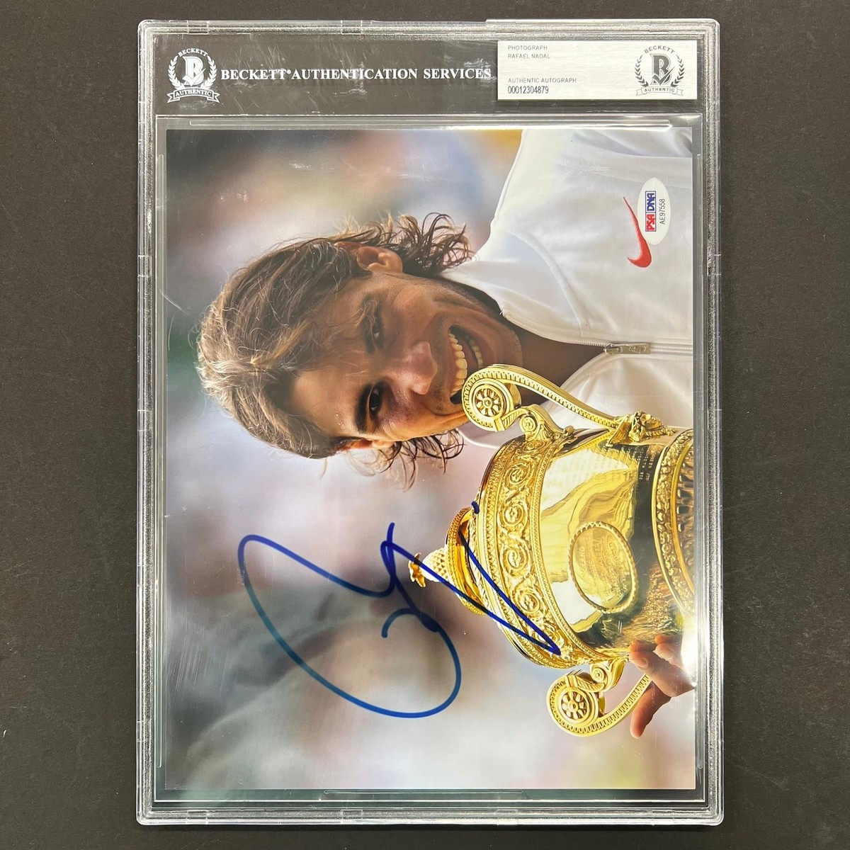 Rafael Nadal signed 8x10 photo BAS Encapsulated PSA/DNA Spain