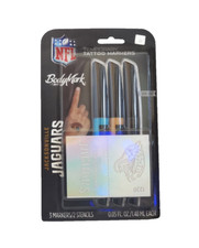 BIC BodyMark Temporary Tattoo Art Markers NFL Jaguars, Skin Safe 3 Markers