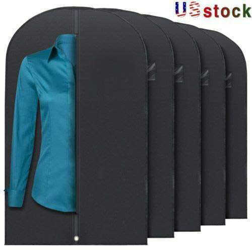 1-5Pcs 40" Garment Dustproof Cover Suit Coat Dress Hanging Storage Bag Protector - Bild 1 von 13