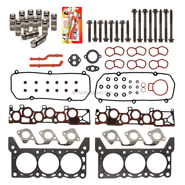 Juego de juntas de cabeza de elevadores de pernos con colector de admisión de 4 mm apto para Ford Windstar 1996 3,8 Foto 4 de 4
