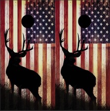 Deer Hunting Flag Cornhole Board Wrap LAMINATED Wraps Decals Vinyl skin