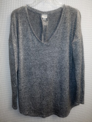 Women's A NEW DAY Gray Heather Long Sleeve Super Soft Sweater Sz Large EUC