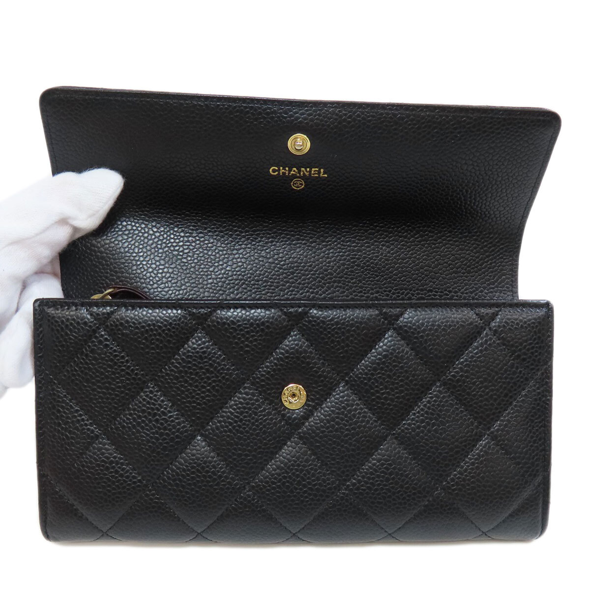 CHANEL Long wallet (with coin pocket) Matelasse COCO Mark CHANEL Long wallet (with coin pocket) Matelasse COCO Mark