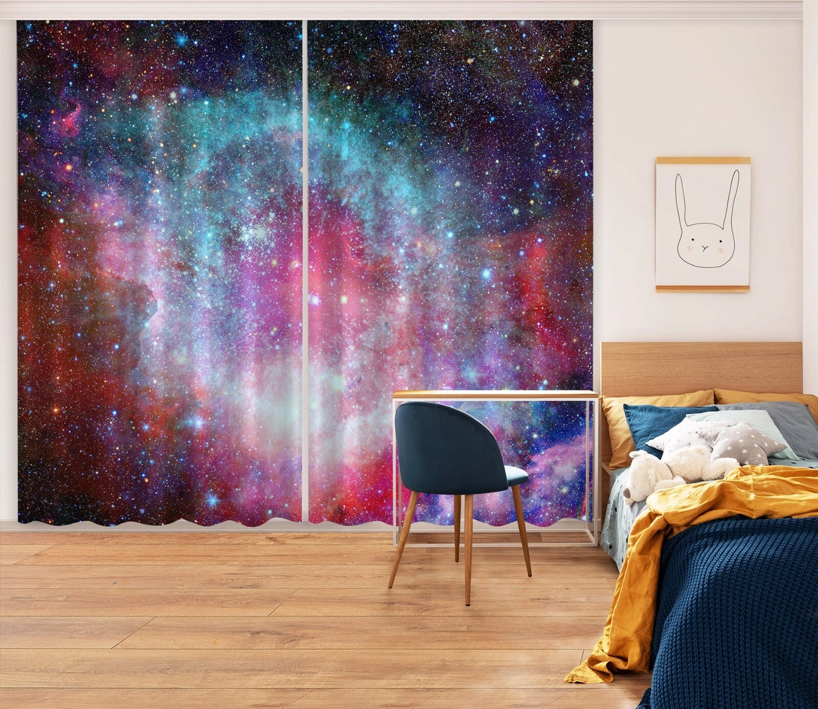 3D Fascinating Universe ZHUB049 Photo Curtain Window Blockout Fabric Vera 2023
