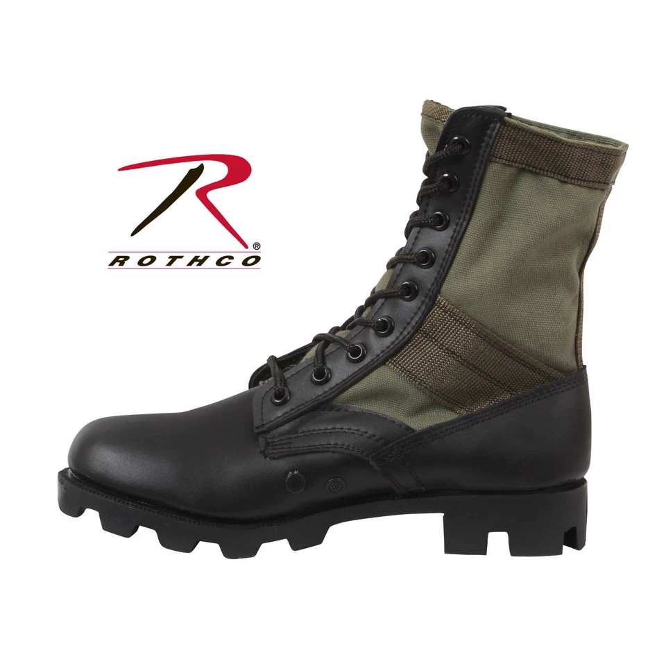 Botas de Selva de Cuero Táctico Estilo Militar Olive Drab-8" ROTHCO 5080 Foto 3 de 4