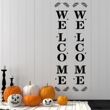 6pcs WELCOME Home Painting Stencils Drawing Templates for Wood Doors Porch