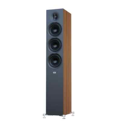 ELAC Debut 3.0 3-Way DF53 5.25'' Floorstanding Speaker for Home Theater, Walnut