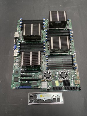 Original Supermicro H8QG6-F Server Mainboard + 4x Opteron 6320 (G3-5#d)
