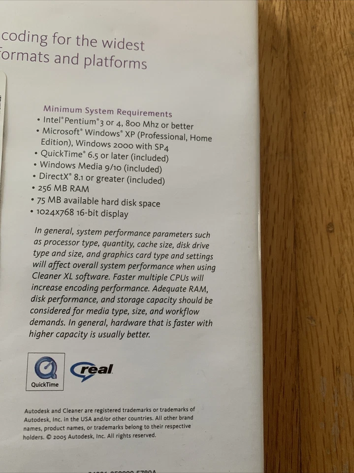 Autodesk Cleaner XL 1.5 Media Encoding Software with Serial # & Activation Key - Image 2 of 2