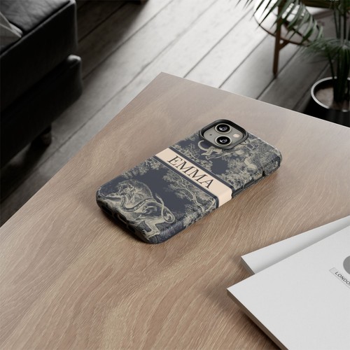 Custom Name Tough Phone Case with Lion & Monkey Design, Personalized Phone Cover - 第 64/263 張圖片