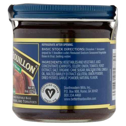Reduced Sodium Better Than Bouillon Vegetable Base 8 Ounce Jar 38 Servings - 第 4/9 張圖片