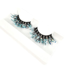 Brand New 2 Pairs DIY Sequin Glitter Blue False Eyelashes Eyelash Extensions, Lu