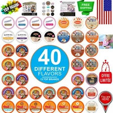 Gourmet Flavored Coffee Pod Sampler for Keurig - 40 Count of Vegan & Gluten-Free