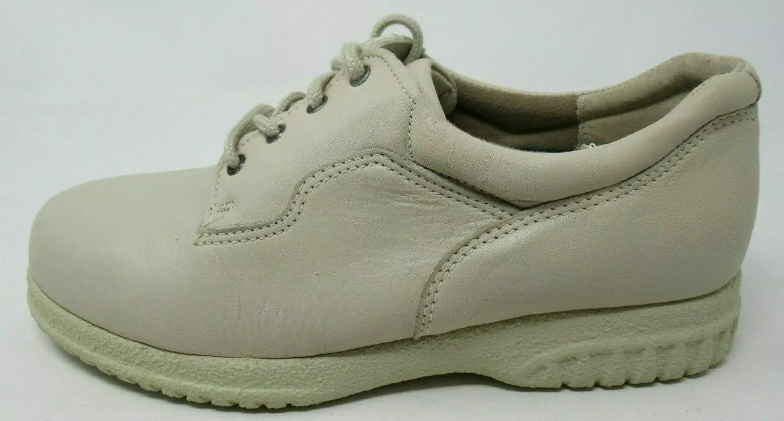 SOFTSPOTS SUPREMES WOMEN'S METAPHOR WHEAT BEIGE LEA. LACE UP COMFORT SHOES 7/M
