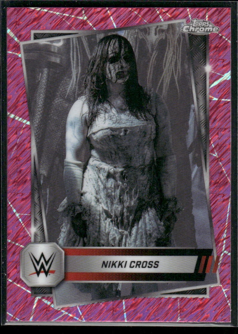 2025 Topps Chrome WWE Nikki Cross #75 Pink Shimmer Refractor
