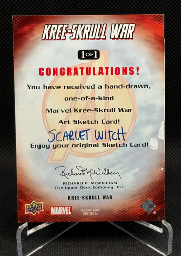 2011 Avengers Kree-Skrull Krieg Künstler Skizzenkarte Sarah Wilkinson Scarlet Witch - Bild 2 von 2