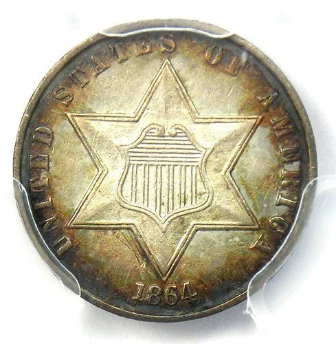 1864-P Three Cent Silver — photo from the most recent tracked eBay sale