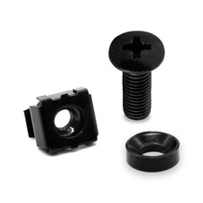 Biaungdo 30 Pcs M5 x 16mm Rack Screws and Cage Nuts, Computer M5x16mm, Black