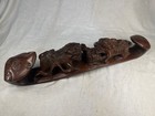 New ListingVintage Chinese Lucky Foo Dog Carving Boxwood Ruyi - Fu Lion China Asian