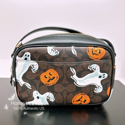 Nwt Coach Mini Jamie Camera Bag with pumpkin ghost print ccf75
