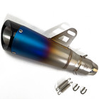 Universal Motorcycle Exhaust Slip-On Muffler - 310mm Iridium