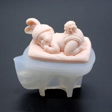 Sleep Baby Silicone Resin & Soap Mold - Portrait & Candle Molds, Craft Supplies