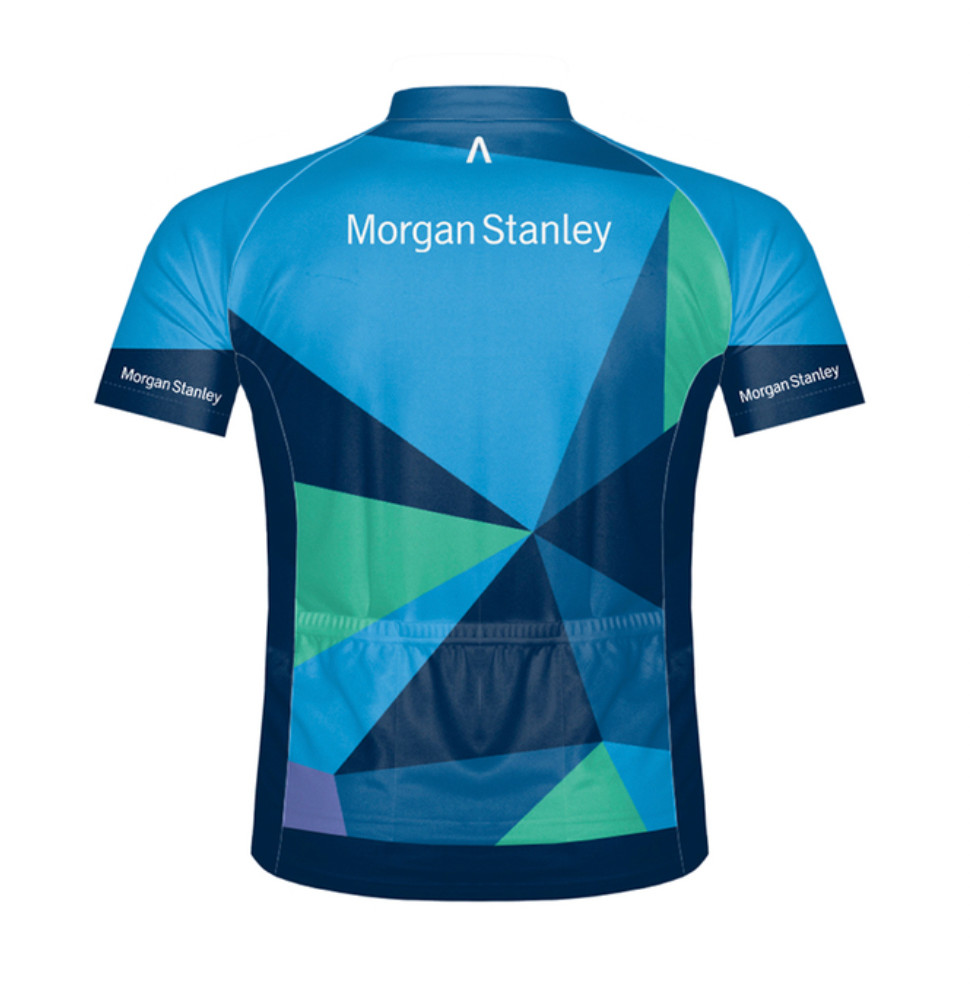 NWT 100% Authentic Morgan Stanley Banking Deluxe Performance Cycling Shirt L