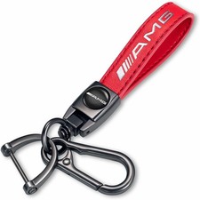 Genuine Leather Key Chain Fit For Mercedes-benz Amg Keychain Keyring For Men And
