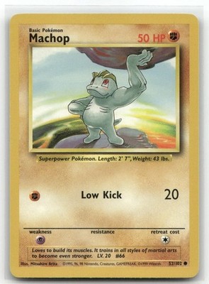 Machop 52/102 Base Set Pokémon TCG