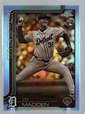 Ty Madden 2025 Topps Chrome #285 Rookie Card (RC) Sepia Refractor Tigers MLB. rookie card picture