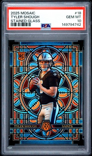 Tyler Shough #18 2025 Panini Mosaic Stained Glass card