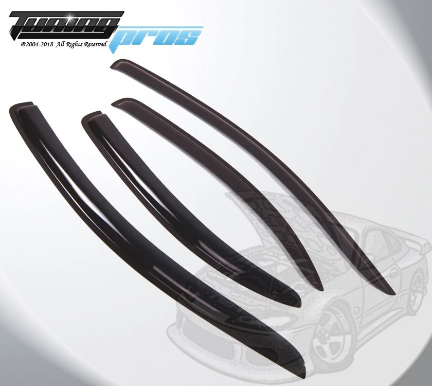 Juego de 4 viseras protectoras de lluvia para ventana canal de humo para Chevrolet Aveo 2007-2010 Foto 2 de 4