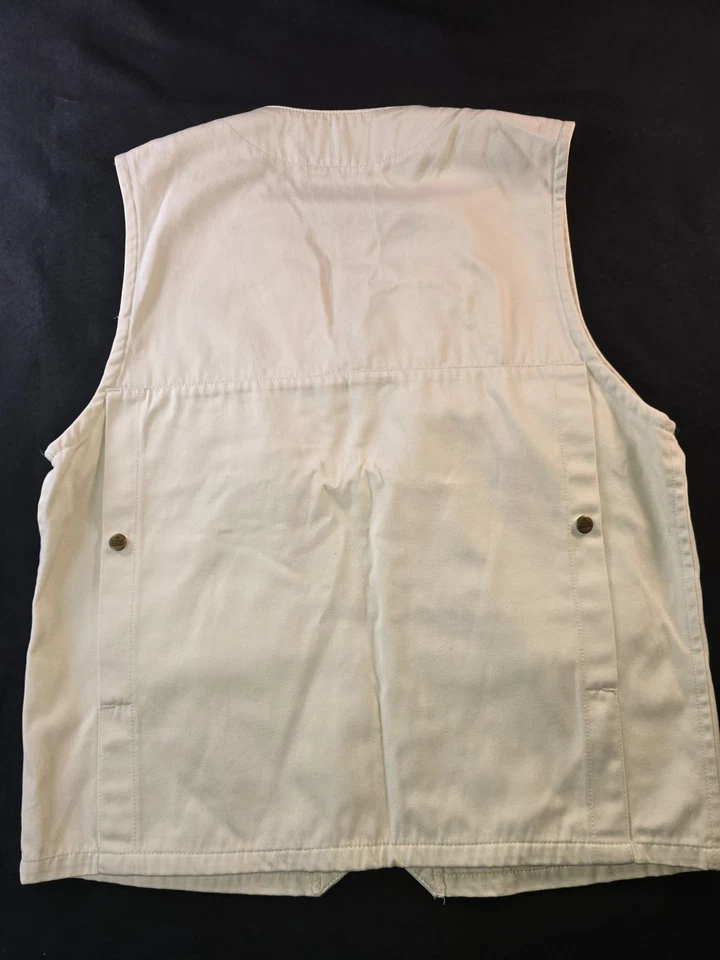 Taras Boulba Outdoor Hunting Vest M – Khaki Cotton Blend – Imported from Japan - Image 4 of 4
