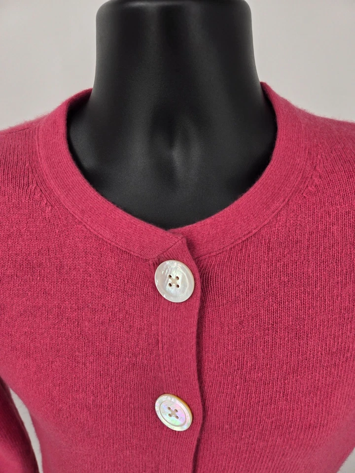 Suéter Banana Republic Pequeño Rojo Rosa Lana Mezcla de Pelo de Conejo Cárdigan para Mujer Foto 4 de 4