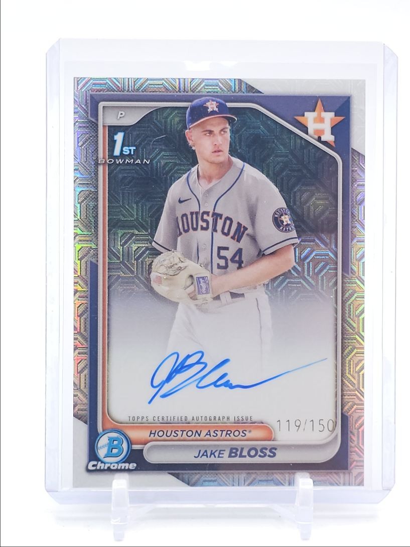 JAKE BLOSS 2024 BOWMAN CHROME 1ST HTA CHOICE ASTROS AUTO /150 Q4738