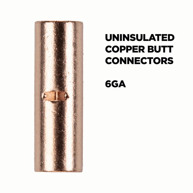 Metra CUR6 Install Bay Copper Uninsulated Butt Connector 6 Gauge Package of 25 - Image 4 of 4