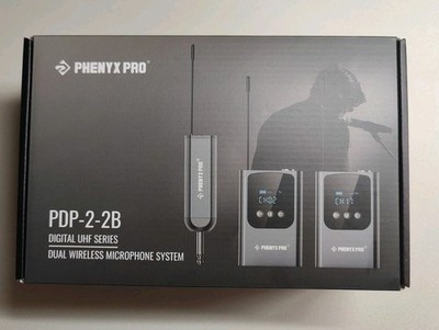 Phenyx Pro Dual Wireless Microphone System PDP-2-2B Digital UHF Series