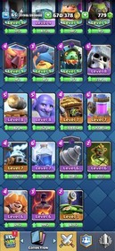 CR 65 LVL | 46 MAXED CARDS | 12K+ Trophies | 670K+ GOLD | 120 Emotes | CHEAP