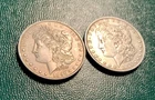 Lot of Two (2) 1896 Morgan Silver Dollars Philadelphia Mint 53.6g Total Weight