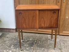 A Good Vintage Teak Vinyl Record Cabinet