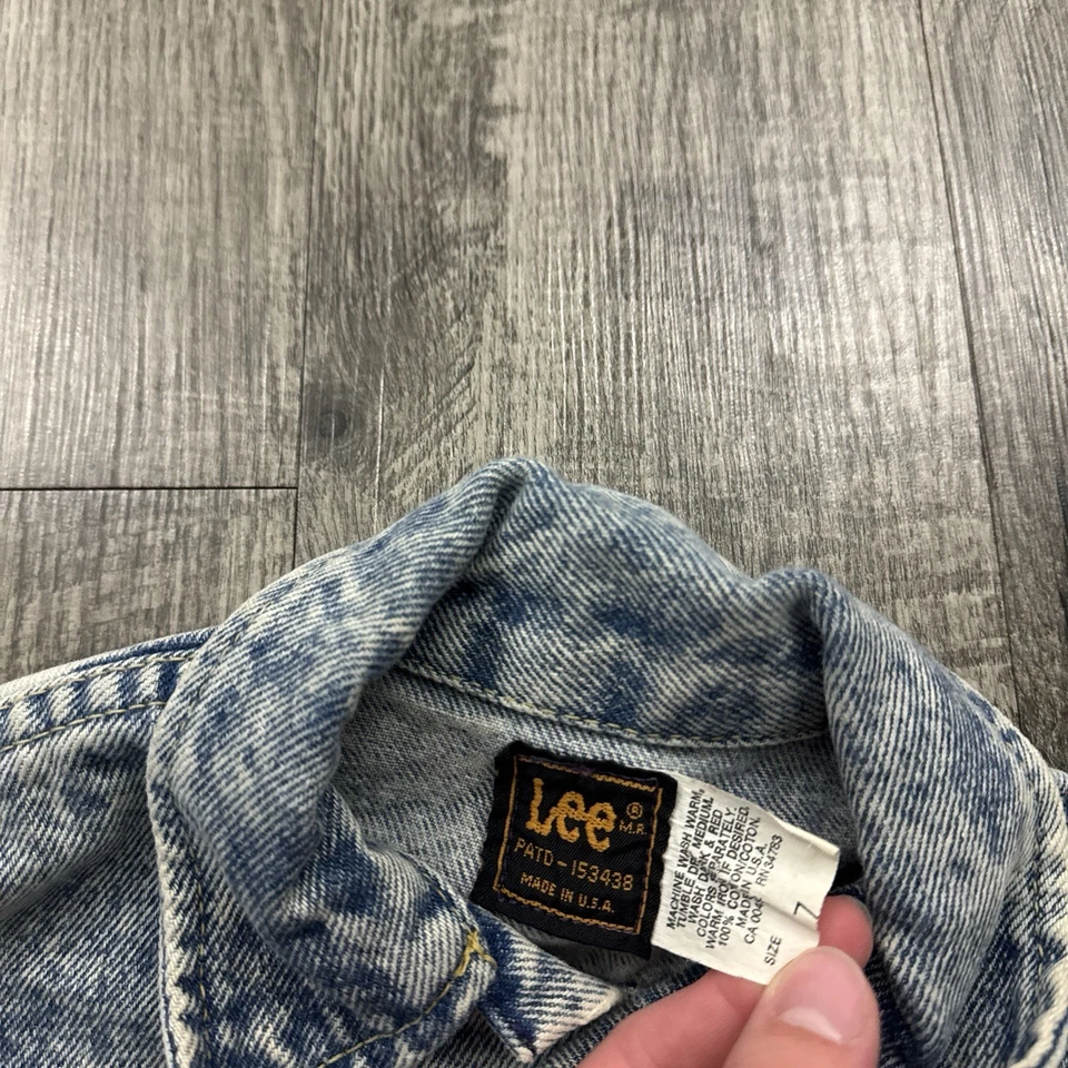 Chaqueta vaquera Lee de colección años 80 lavado ácido niños jóvenes 7 Foto 4 de 4