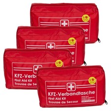 4x AUTO PKW Verbandtasche Verbandkasten Erste-Hilfe DIN13164-2022 (MHD 08.2028)